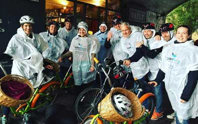 rain ponchos are provided in the event of typical London weather!